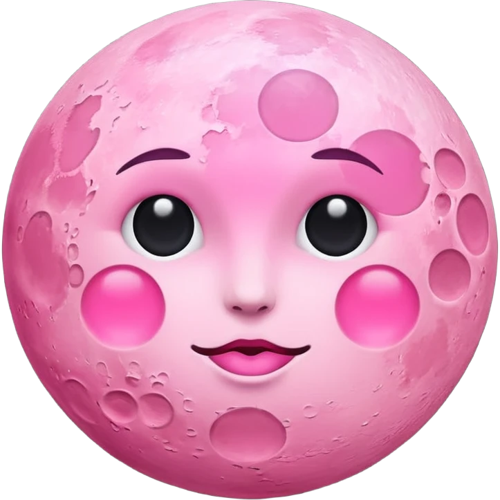 Pink moon emoji