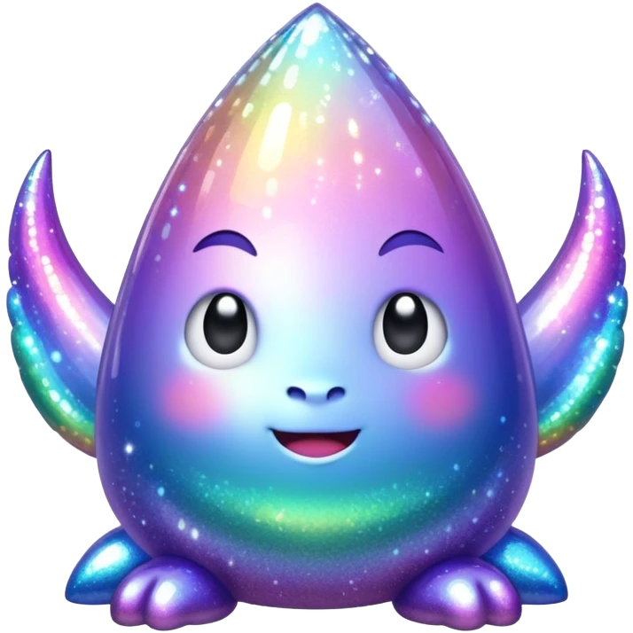 Iridescent big giant glistening glossy sparkly shiny glittery scenic thing emoji
