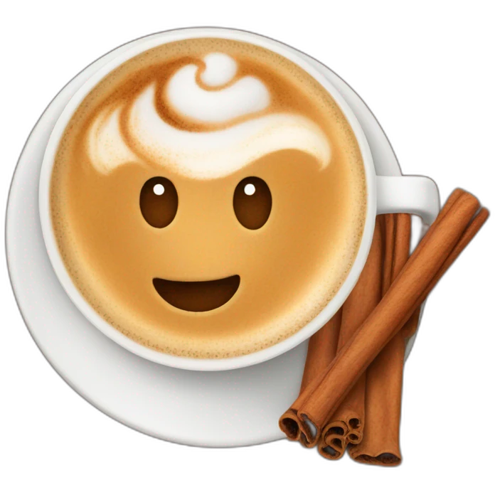 Cappuccino with cinnamon emoji