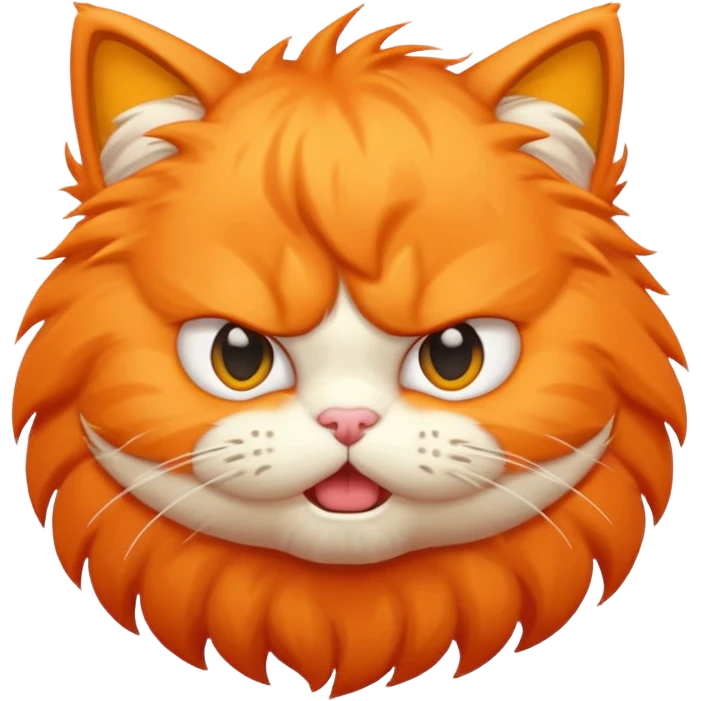 cute kitty emoji with an angry face emoji