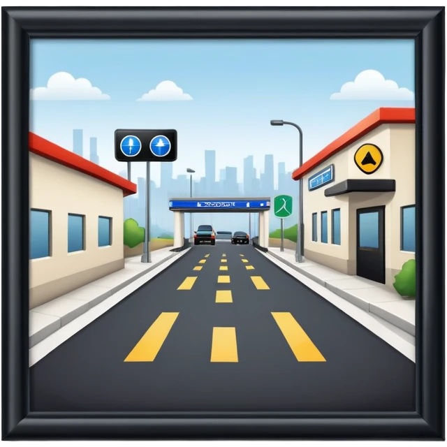 street with border control emoji