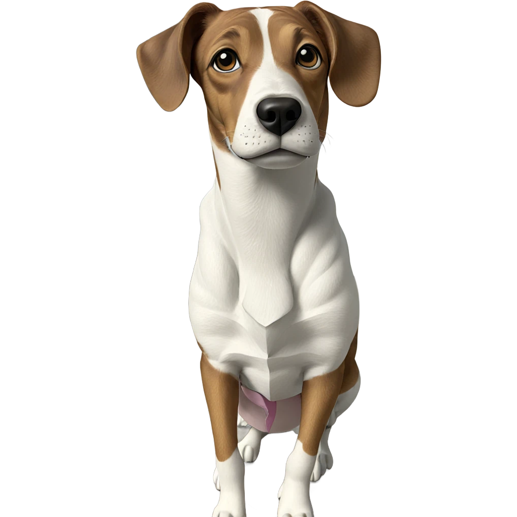 realistic indoor dog portrait emoji
