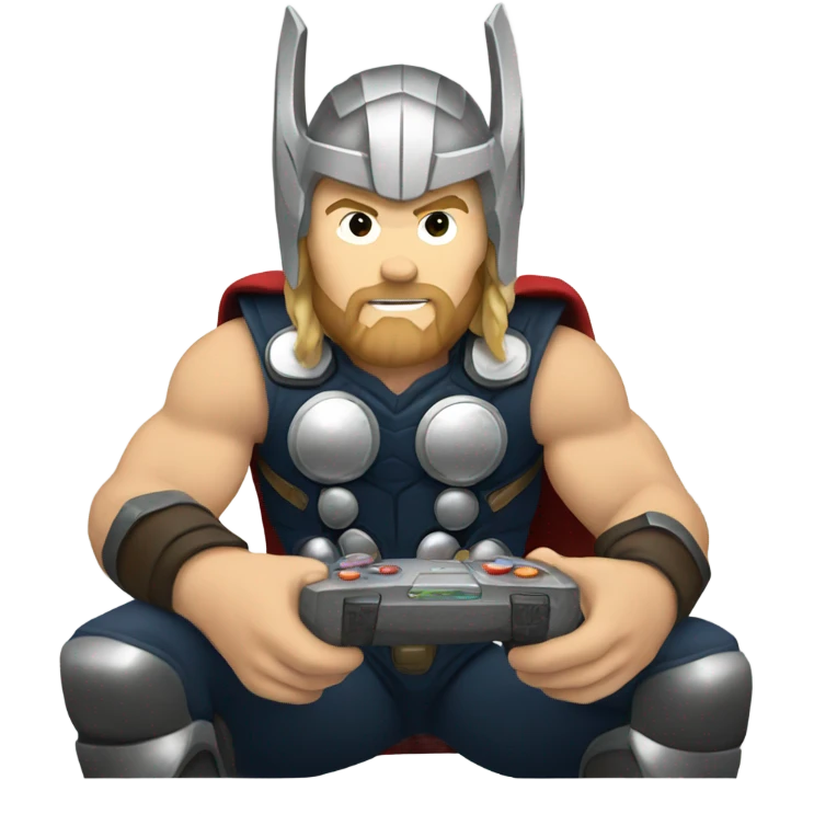Thor playing video games emoji