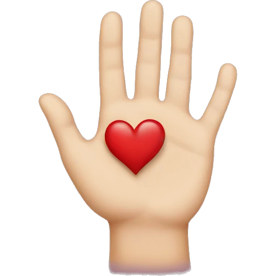 Hand heart emoji