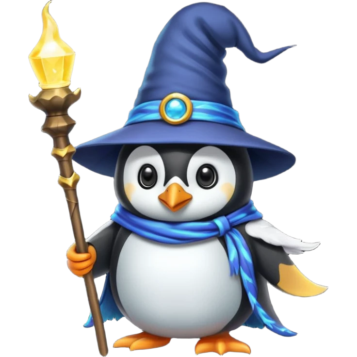 Penguin Wizard emoji