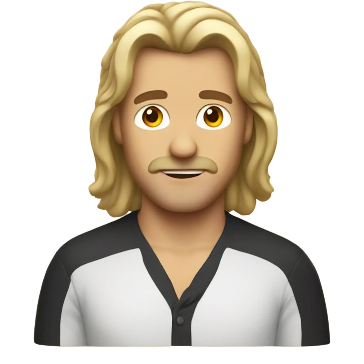 Guy with a mullet emoji