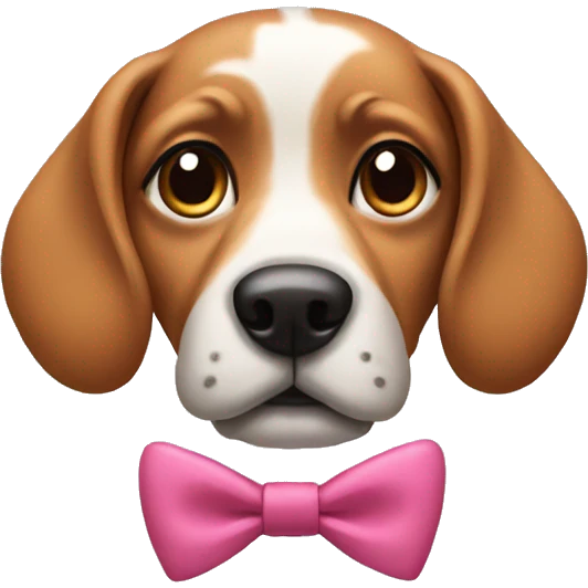 dog with bows on its ears emoji