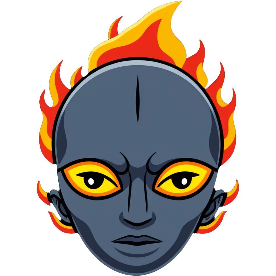 A flaming eye like Alex grey emoji