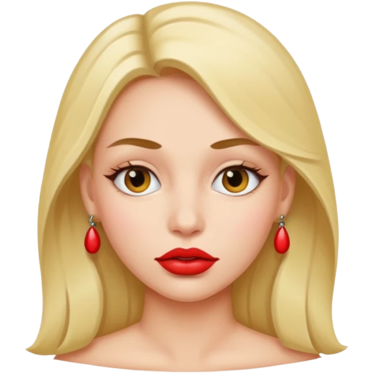 woman having pin on the lips emoji
