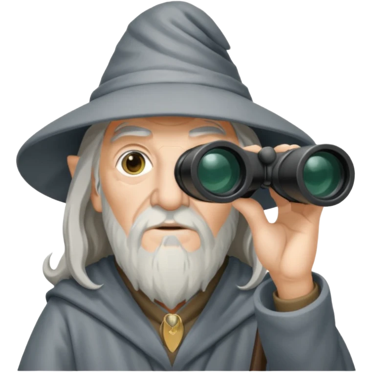 gandalf wizard watching in the binocular emoji