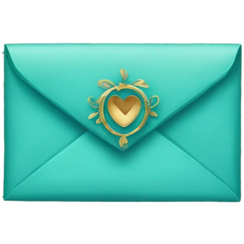 turquoise love letter  emoji