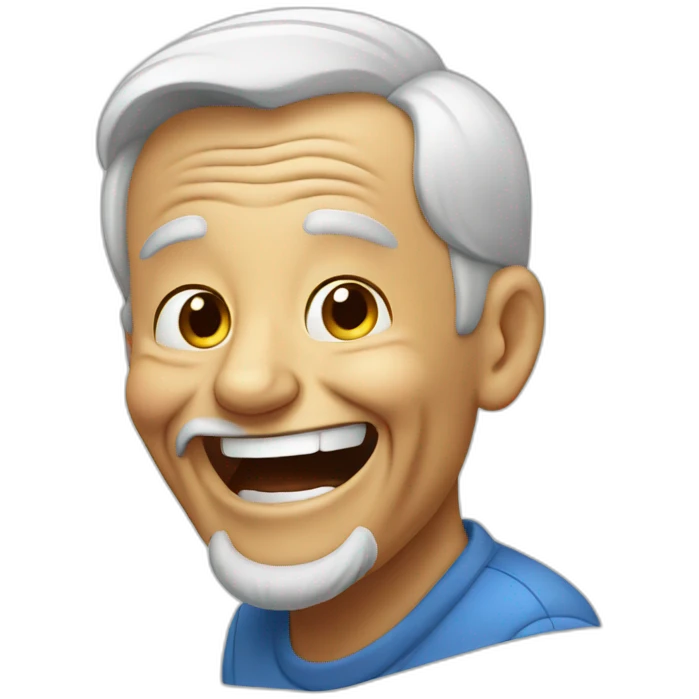 elderly laughing man emoji