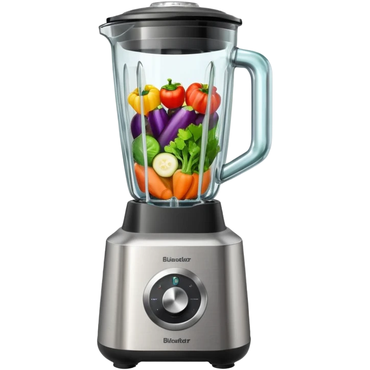 a blender with vegetables inside emoji