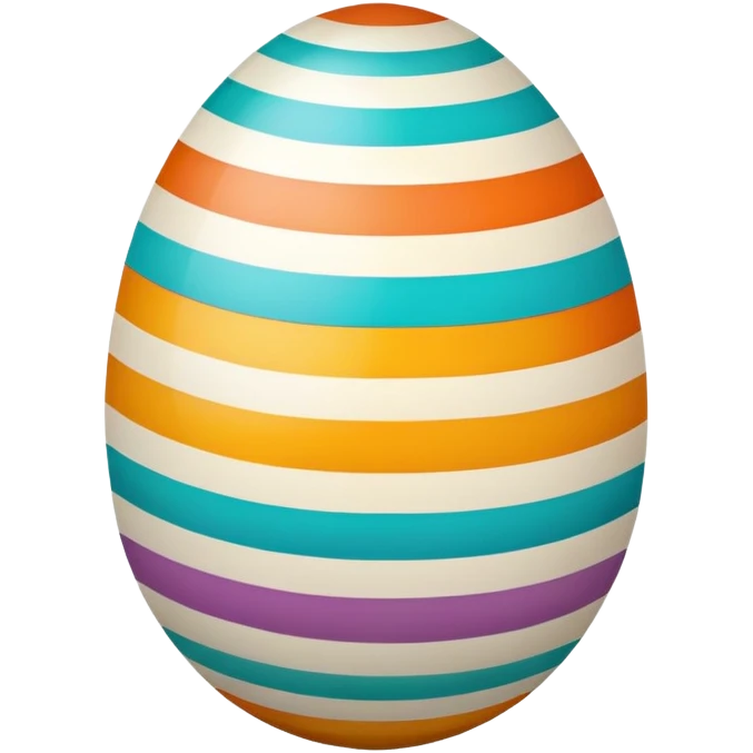 Striped egg multy Colors  emoji