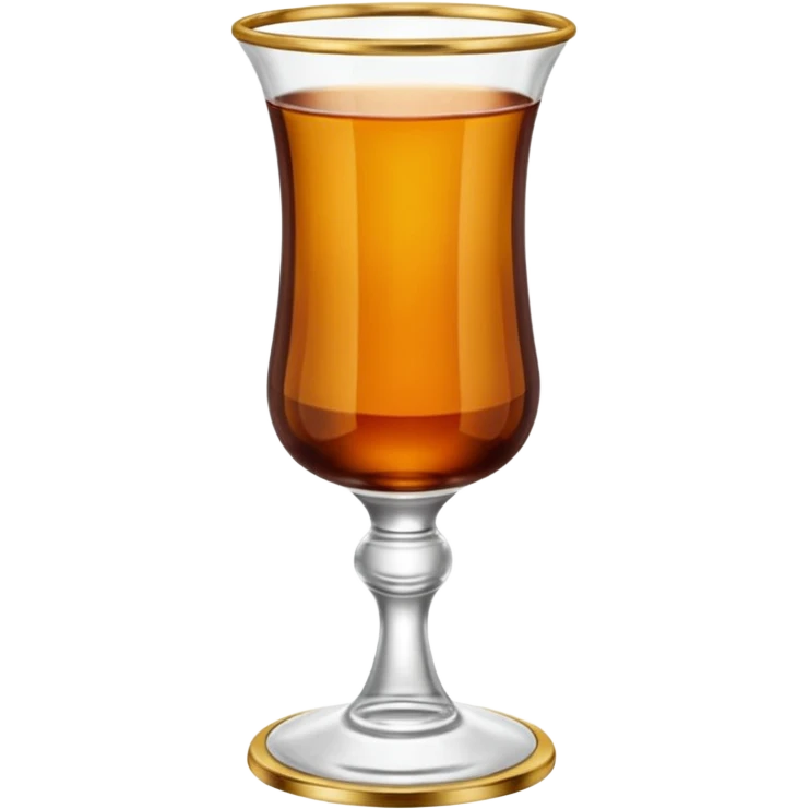 Turkish tea glass in “ince belli bardak” with the stand emoji