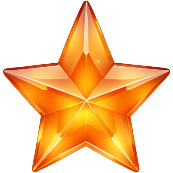 crystal stars orange emoji