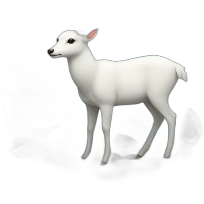 White deer dreaming on the sea emoji