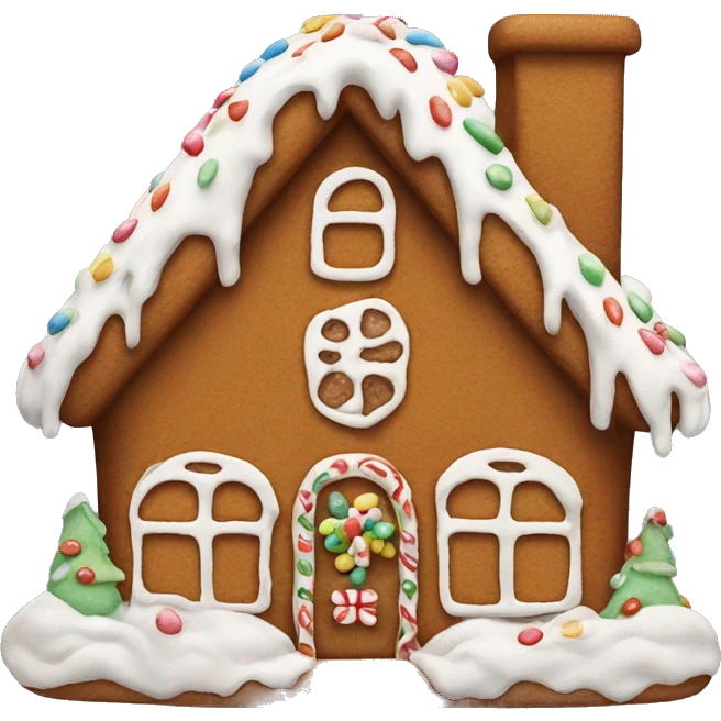 Gingerbread house emoji