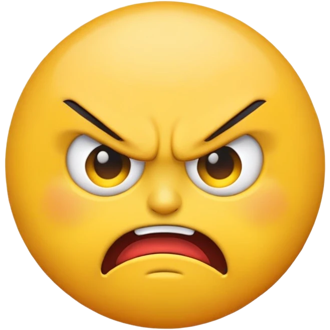 Regular emoji but a bit in ai style but VERY SIMPLE and it looks angry emoji