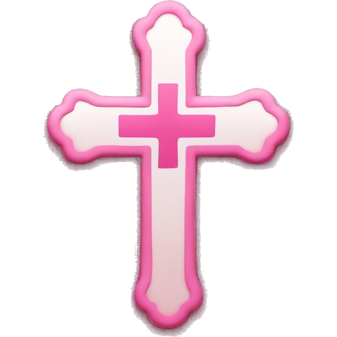 Catholic pink cross  emoji