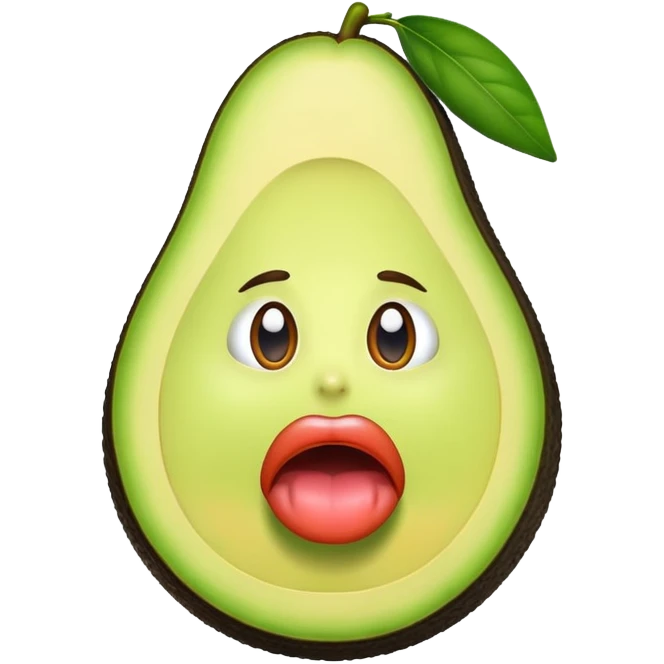 Aguacate con labios grandes  emoji