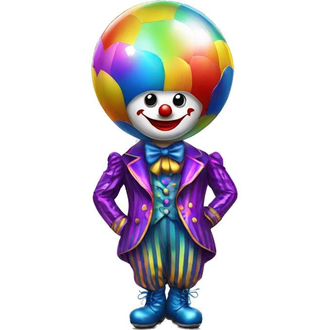 Disco ball clown emoji