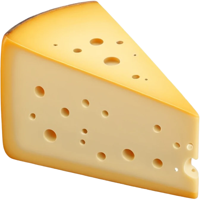 slice of Morbier cheese, pale yellow semi-soft, divided by thin horizontal vegetable ash line, smooth elastic glossy look, natural beige rind, soft lighting, subtle shadows, emoji scale emoji