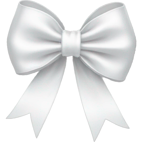 white satin bow emoji