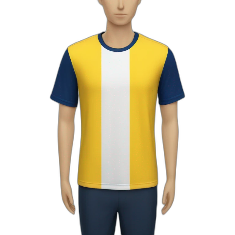 t-shirt sport yellow and dark blue emoji