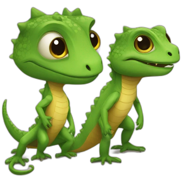 lizard and maffin emoji