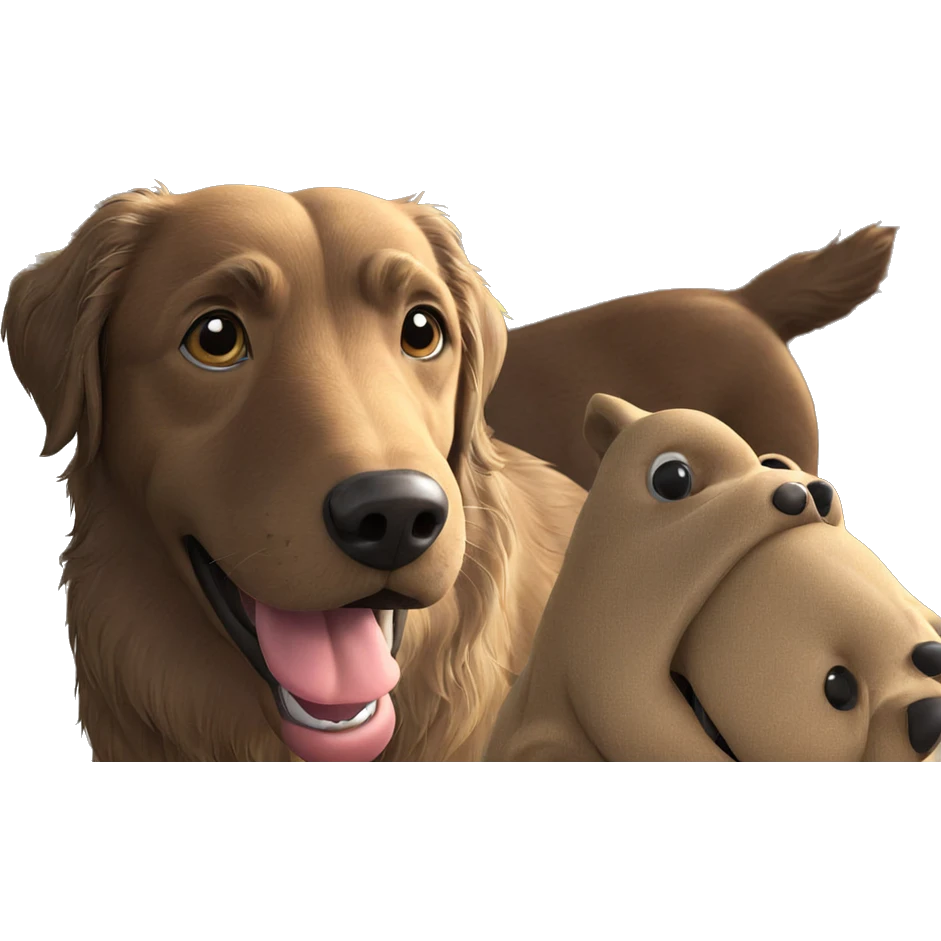 playful dog at the window emoji