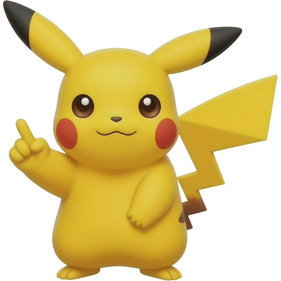 pikachu giving the finger emoji