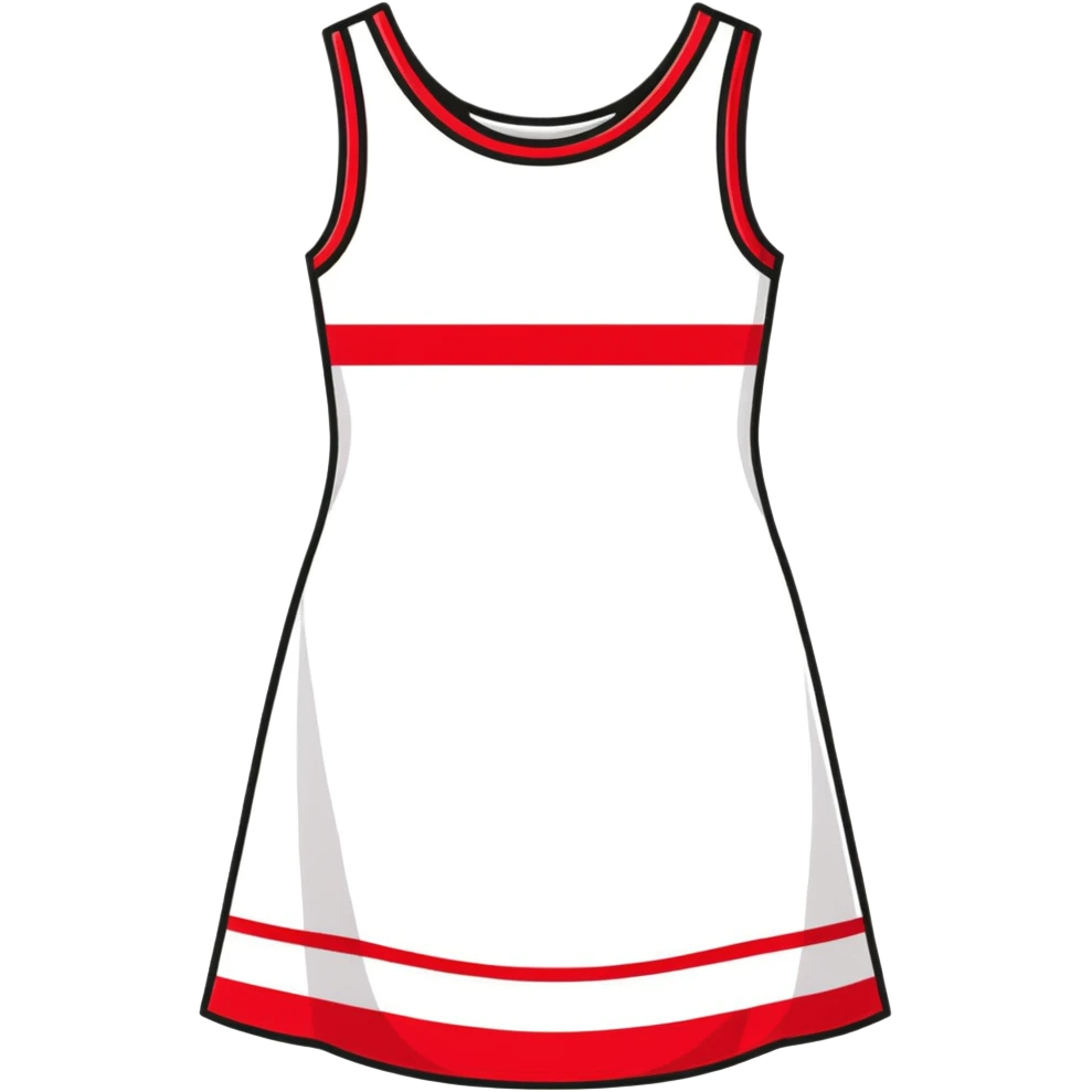 fashionable dress with red and green stripes emoji