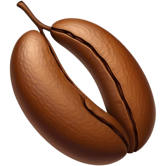 a brown coffee bean, kahve çekirdeği emoji