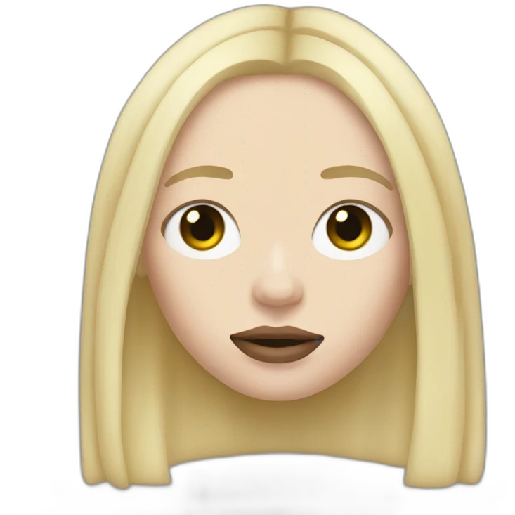 Billie eilish blonde emoji