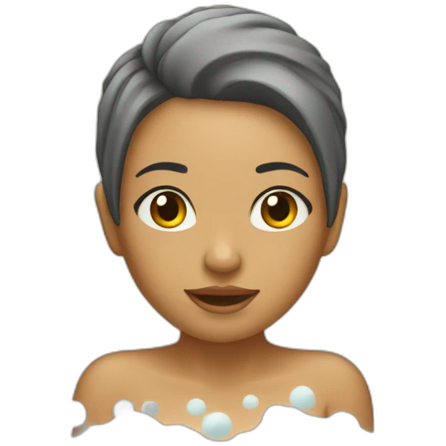 Femme qui prend bain emoji