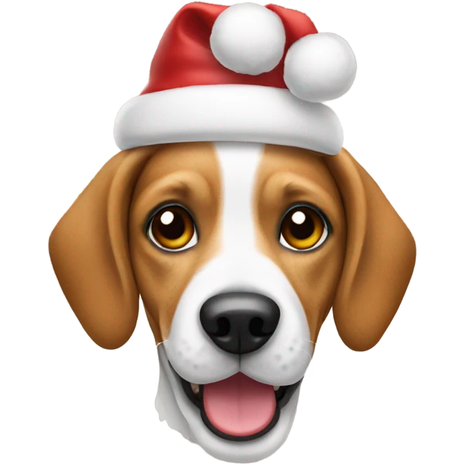santa beagle dog emoji