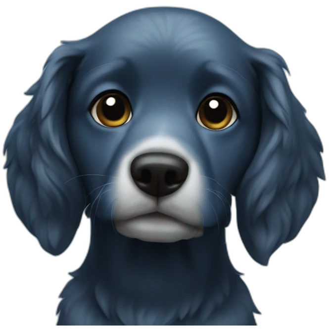 Little Doggy blue emoji