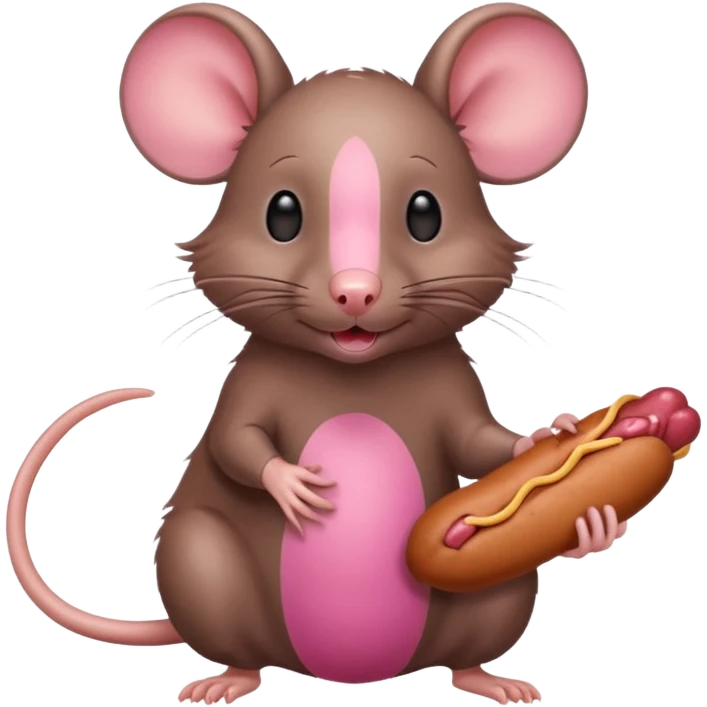 Rat with a wiener emoji