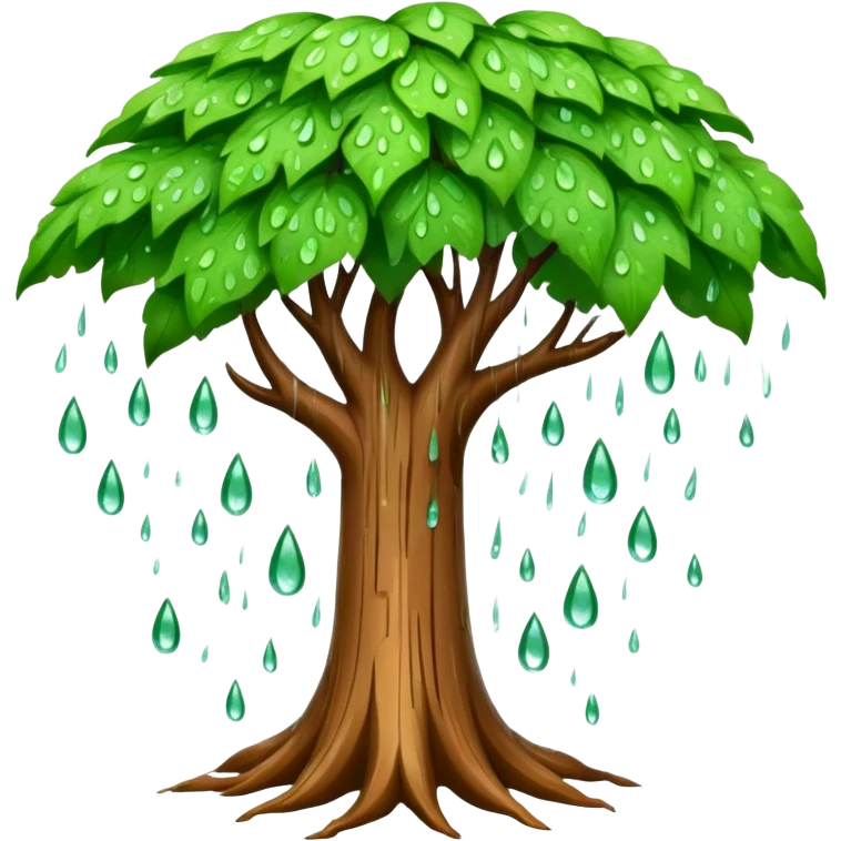 Tree nature rain aesthetic touch like many emoji and unique  emoji