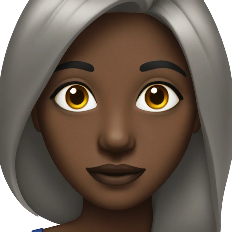 realistic portrait of dark-skinned beauty emoji