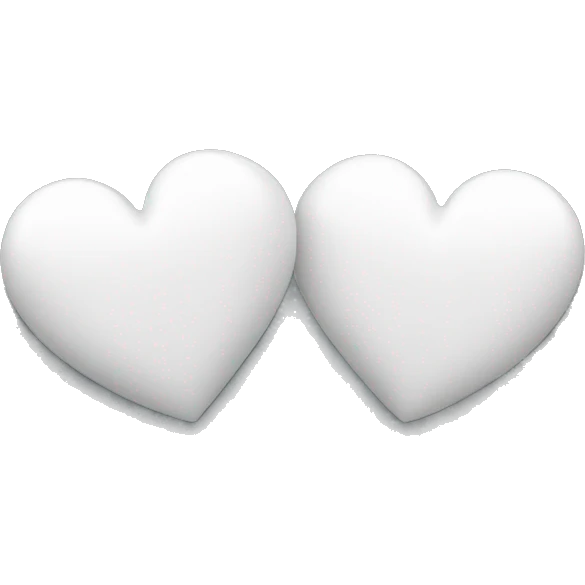 two white hearts emoji