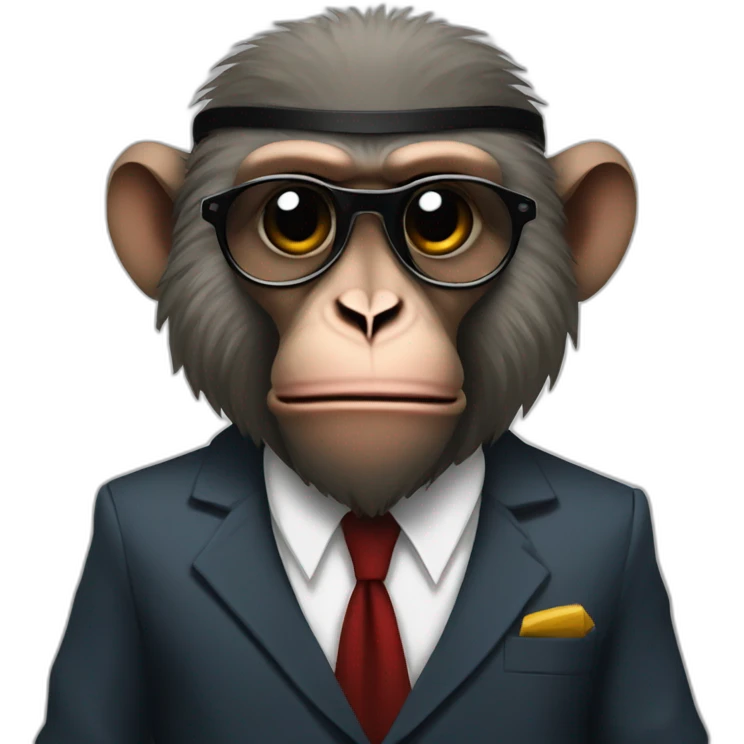 mobster-baboon emoji