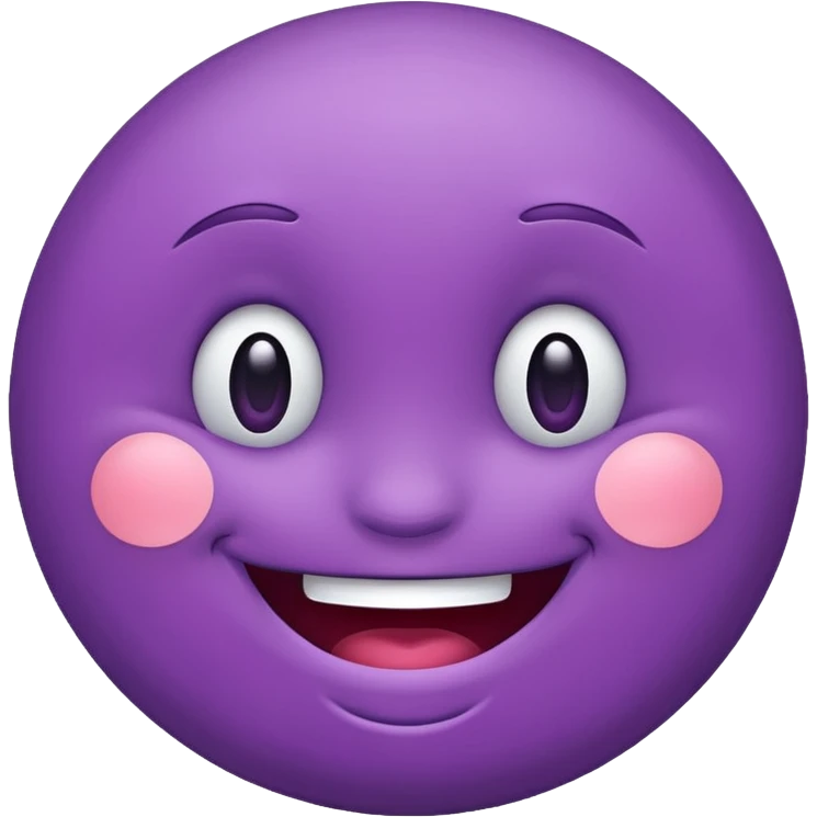 purple happy face emoji