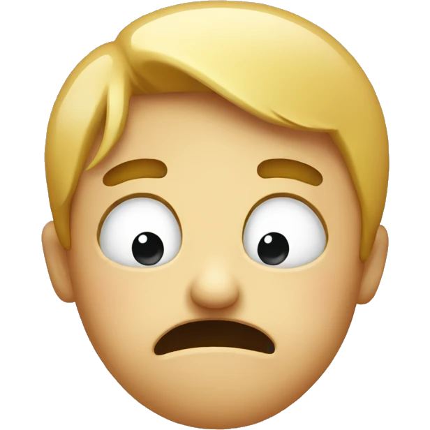 Embarrassed emoji with a tear wanting to leave  emoji
