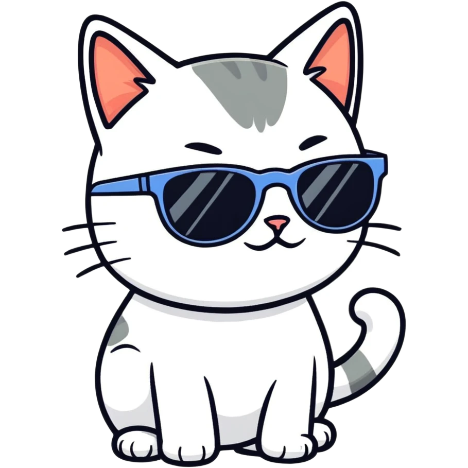 Cat with sunglasses emoji