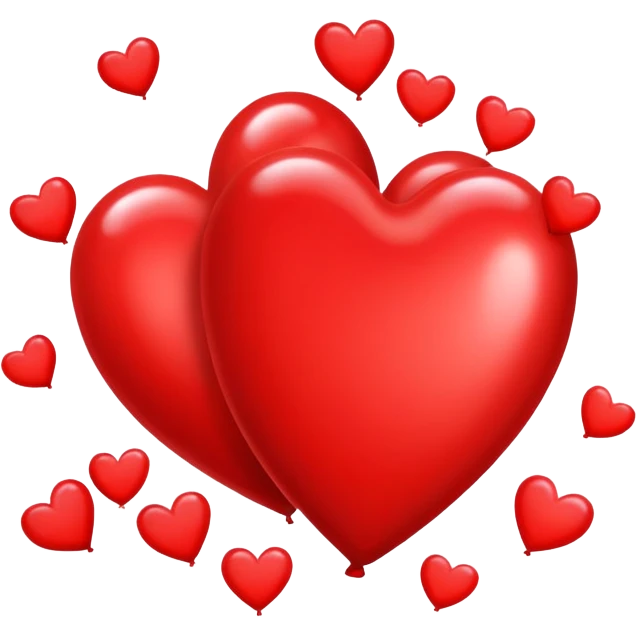 Happy birthday with hearts emoji