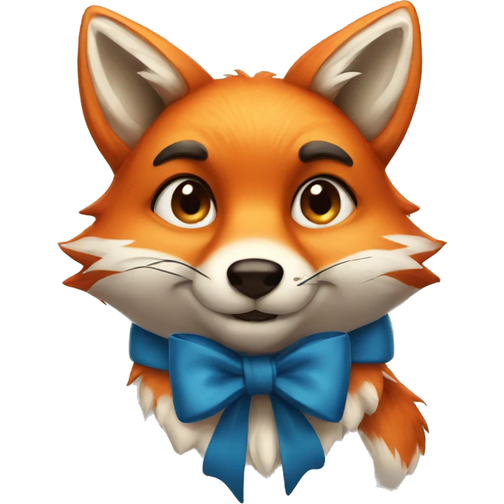 Fox with bow emoji