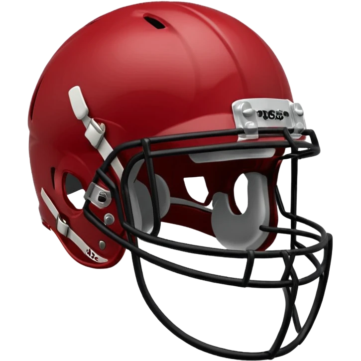 college football player helmets dark red  emoji