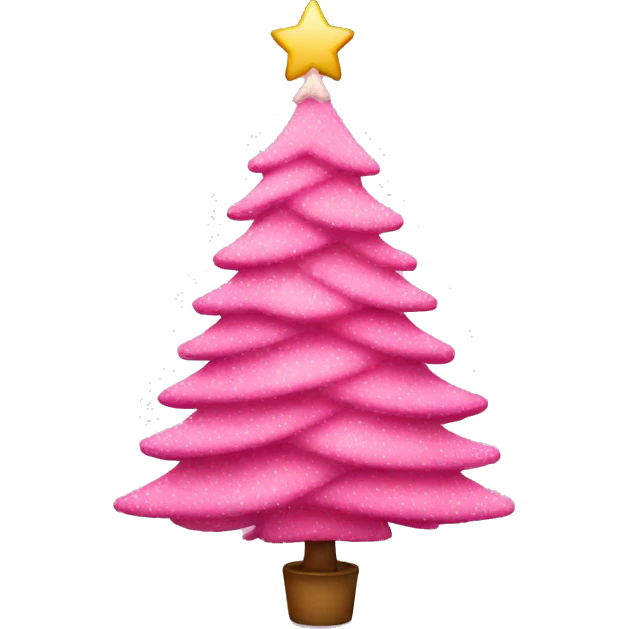 Pink Christmas tree emoji